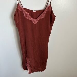 Urban Outfitters Rust Slip Dress